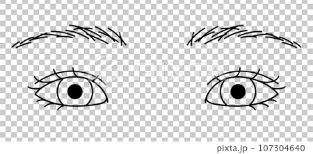 眼睛：平行雙眼皮、蒙古褶、黑白 107304640