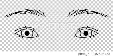 眼睛：小眼睛，黑白 107304728