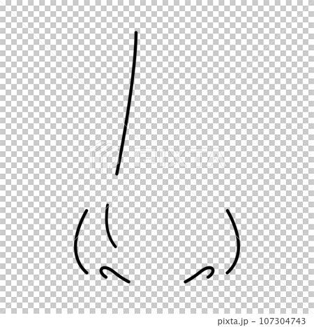 鼻　白黒 107304743
