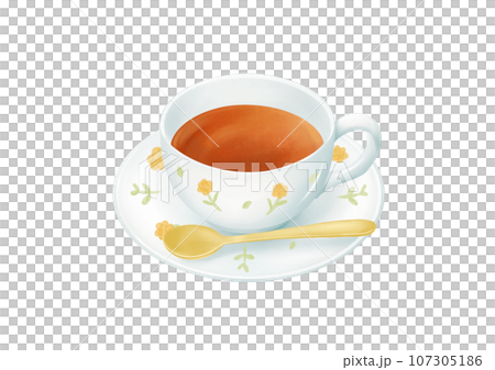 水彩で描いた紅茶 107305186