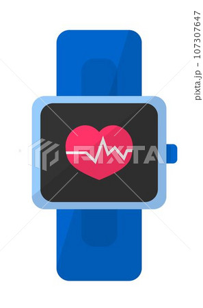 Smartwatch showing pulse and heart beat counts Smartwatch showing pulse and heart beat counts 107307647