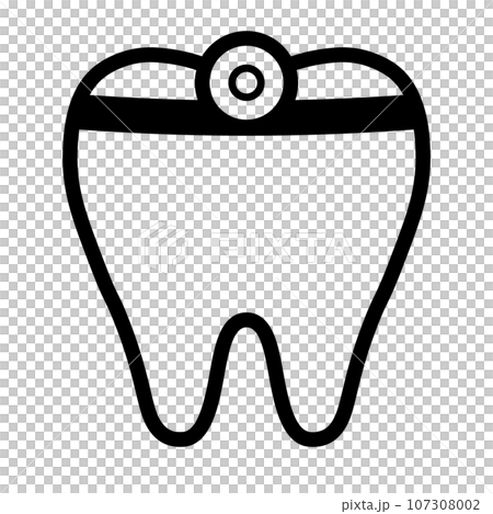 歯　アイコン 107308002