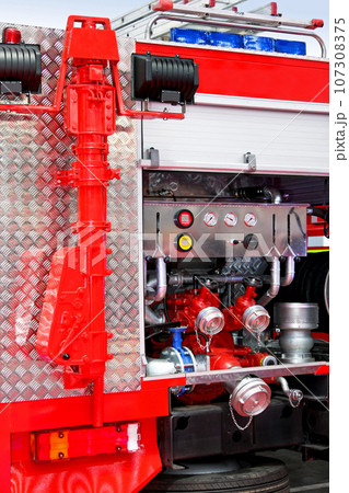 Fire truck detail 107308375