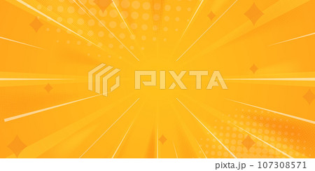 Halftone Pop Art Style Starburst Pattern Cartoon Background Yellow light effect. Vintage tone. Vector illustration. wow gradient design banner Halftone Pop Art Style Starburst Pattern Cartoon Background Yellow light effect. Vintage tone. Vector illustration. wow gradient design banner 107308571