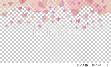 Pink heart vector frame image that can be used for Valentine's Day Pink heart vector frame image that can be used for Valentine's Day 107309904