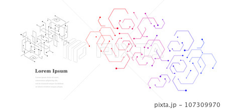 幾何学 抽象 六角形 科学 背景 透過 幾何学 抽象 六角形 科学 背景 透過 107309970