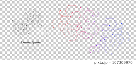 幾何学 抽象 六角形 科学 背景 透過 幾何学 抽象 六角形 科学 背景 透過 107309970