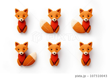 コルクでできたキタキツネ(3D) コルクでできたキタキツネ(3D) 107310043