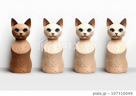 コルクでできたキタキツネ(3D) コルクでできたキタキツネ(3D) 107310049
