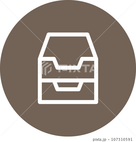 Simply rounded color office idea icon. 107310591