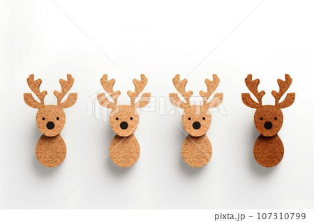 コルクでできた鹿（3D） 107310799