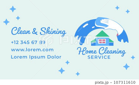 Clean and shining, service for home business card 107311610