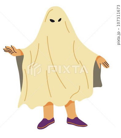 Ghost or poltergeist halloween costume character Ghost or poltergeist halloween costume character 107311673