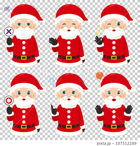 Santa Claus facial expression Santa Claus facial expression 107312289