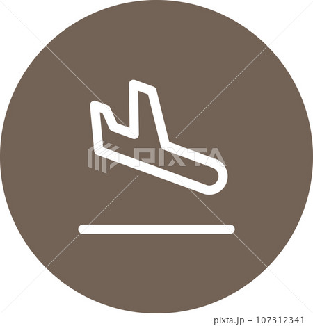 Simply rounded color technology idea icon. 107312341