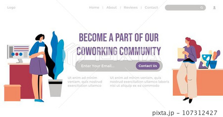 Become a part of our coworking community vector 107312427