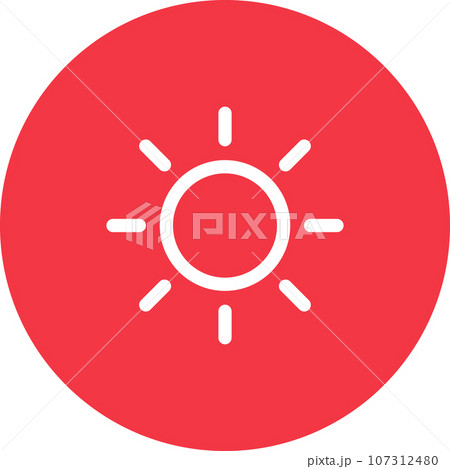 Simply rounded color weather idea icon. 107312480