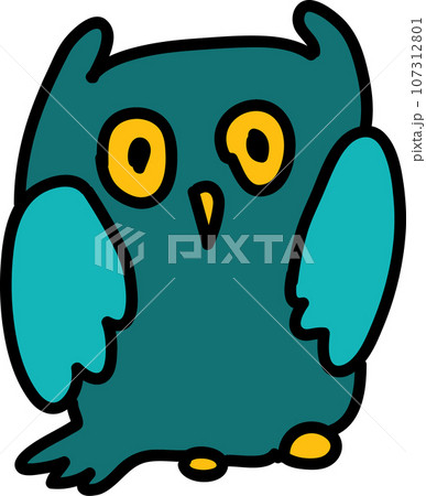 The linear vector children's illustration set of cute forest animals 107312801