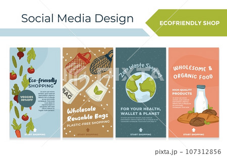Network web page collection for eco friendly shop 107312856