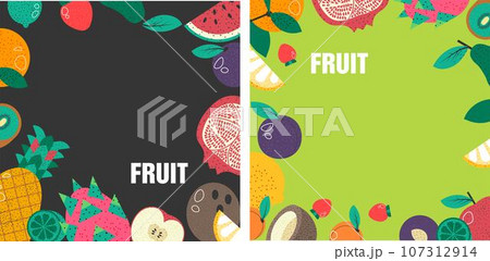 Fruits and copy space, promotional banner vector 107312914