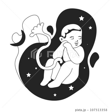 Motherhood and maternity, foetus in woman womb 107313358