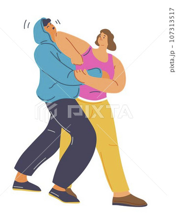 Defense classes and techniques for women, vector Defense classes and techniques for women, vector 107313517