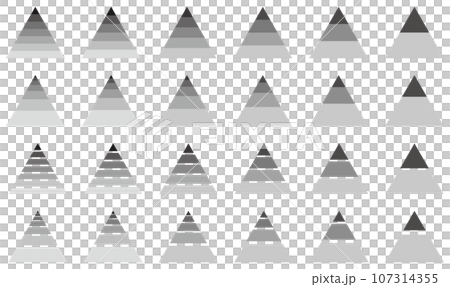 三角形のピラミッド型ヒエラルキー階層のベクターイラストのセット 三角形のピラミッド型ヒエラルキー階層のベクターイラストのセット 107314355