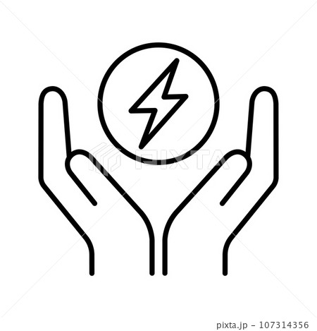 Save energy icon, control electricity power....のイラスト素材 [107314356] - PIXTA