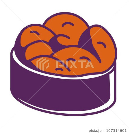 Sushi ikura maki, Japanese and Asian cuisines Sushi ikura maki, Japanese and Asian cuisines 107314601