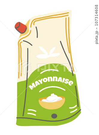 Organic and natural mayonnaise product package Organic and natural mayonnaise product package 107314608