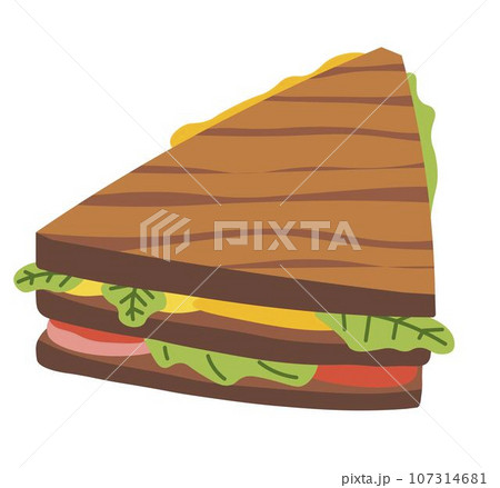 Food for breakfast or lunch, sandwich snack vector Food for breakfast or lunch, sandwich snack vector 107314681