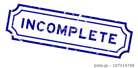 Grunge blue incomplete word rubber seal stamp on white background Grunge blue incomplete word rubber seal stamp on white background 107314786