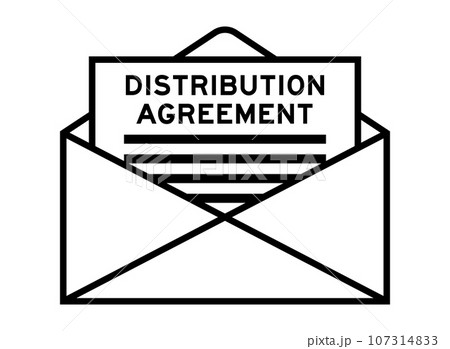 Envelope and letter sign with word distribution agreement as the headline 107314833