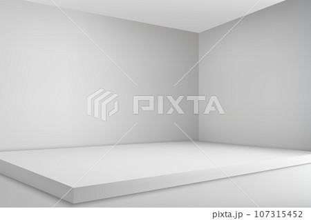 3d realistic empty stage on show room background. 107315452