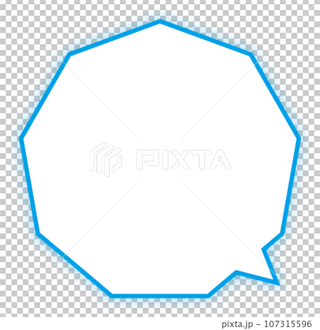 Polygonal speech bubble light blue bokeh Polygonal speech bubble light blue bokeh 107315596