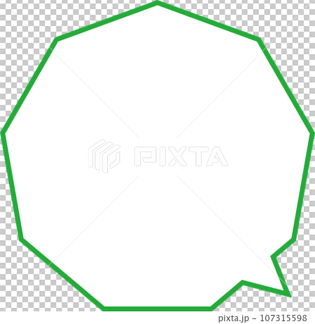 polygonal speech bubble green polygonal speech bubble green 107315598