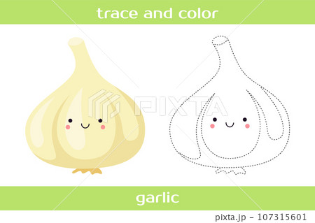Educational worksheet Trace and color. 107315601