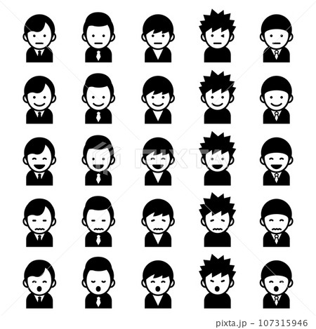 男子アイコンセット 107315946