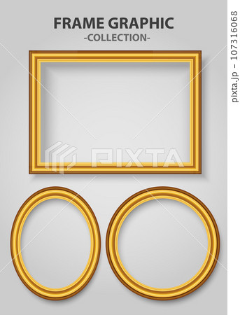vector realistic golden luxury frames collection vector realistic golden luxury frames collection 107316068