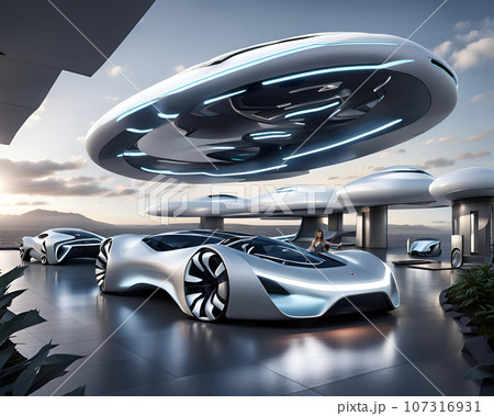 かっこいい未来のスポーツカー 107316931