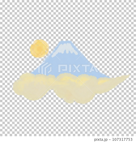 山、太陽和雲彩的插圖 山、太陽和雲彩的插圖 107317753