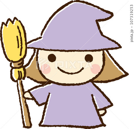 かわいい魔女のイラスト(カラー) 107319253