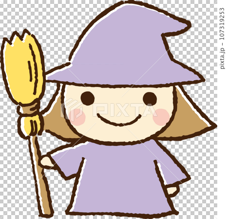 かわいい魔女のイラスト(カラー) 107319253