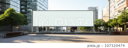 Empty billboard for advertising 107320474