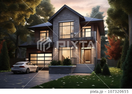 Beautiful colonial style luxury house 107320655