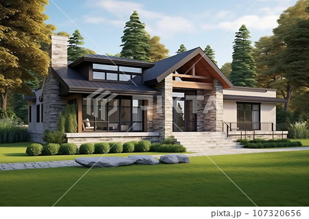 Beautiful colonial style luxury house 107320656