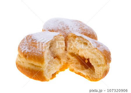 Berliner with jam isolated 107320906