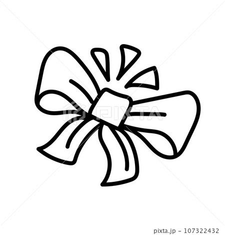 bow tie icon doodle line art on white background bow tie icon doodle line art on white background 107322432
