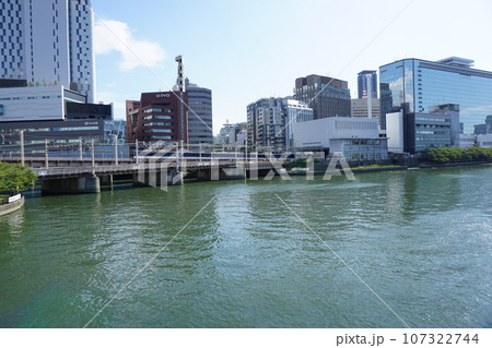 京阪天満橋駅　大川中之島 107322744