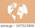 map world on pastel white paper background 107323806